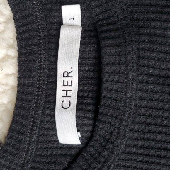 Cher cropped waffle top - Picture 2 of 2